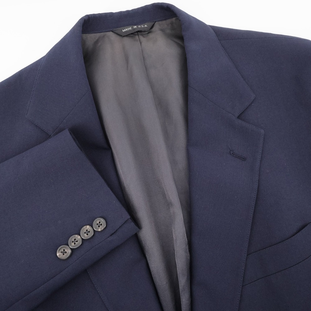 Vintage Polo University Club Ralph Lauren 2 Button Blazer Navy Blue Mens 42R USA